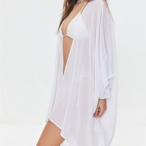 Forever 21 Chiffon Swim Cover-Up Kimono